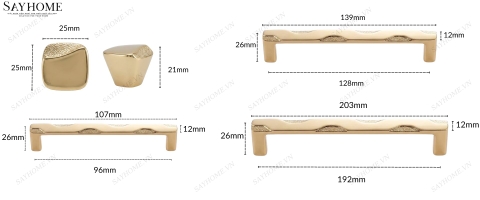 Tay nắm tủ tân cổ điển màu vàng hồng Rose Gold SH89VH99 tại thành phố Hồ Chí Minh