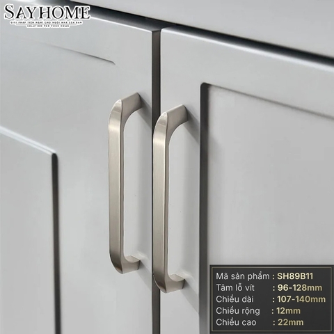 Tay nắm tủ hiện đại màu bạc SH89B11 tại thành phố Hồ Chí Minh