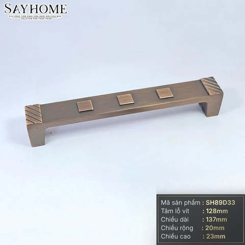 Tay nắm tủ tân cổ điển màu đồng SH89D33 tại thành phố Hồ Chí Minh