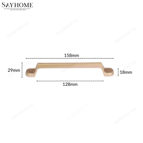 Tay nắm tủ hiện đại màu vàng gold SH9223