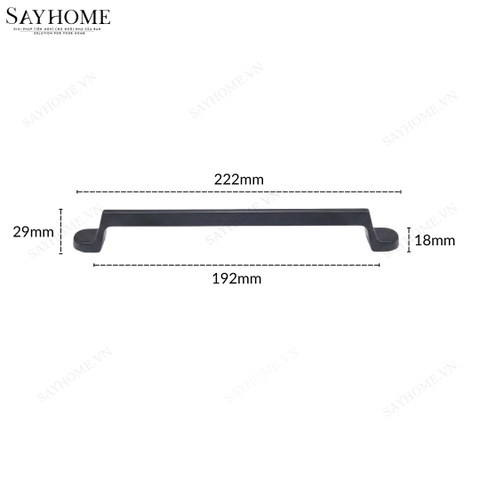 Tay nắm tủ hiện đại màu đen mờ SH9223