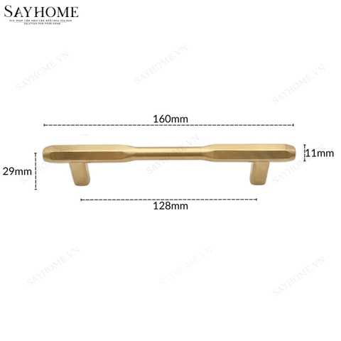 Tay nắm đũa hiện đại màu vàng gold SH9241