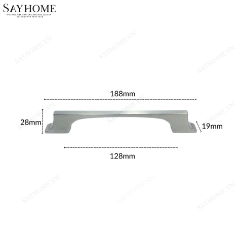Tay nắm tủ hiện đại màu bạc xước SH93B29 tại thành phố Hồ Chí Minh