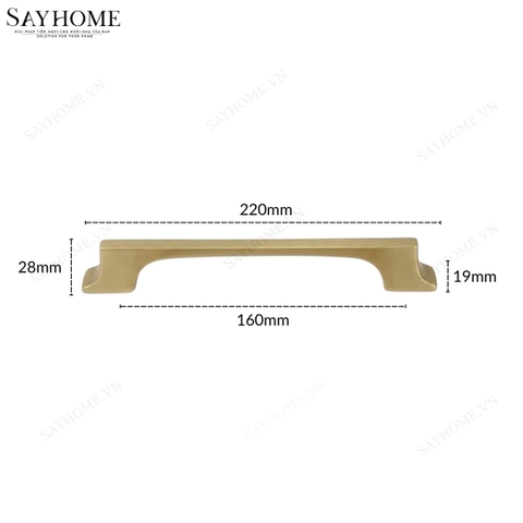 Tay nắm tủ hiện đại màu vàng gold SH93V29 tại thành phố Hồ Chí Minh