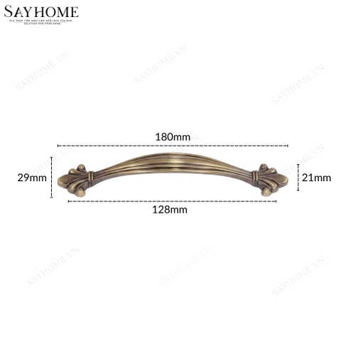 Tay nắm tủ tân cổ điển Vintage màu đồng SH9335