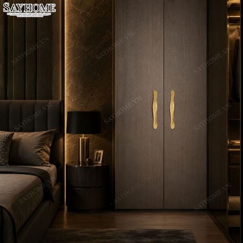 Tay nắm tủ hiện đại màu vàng gold SH9364