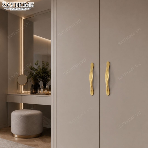 Tay nắm tủ hiện đại màu vàng gold SH9364