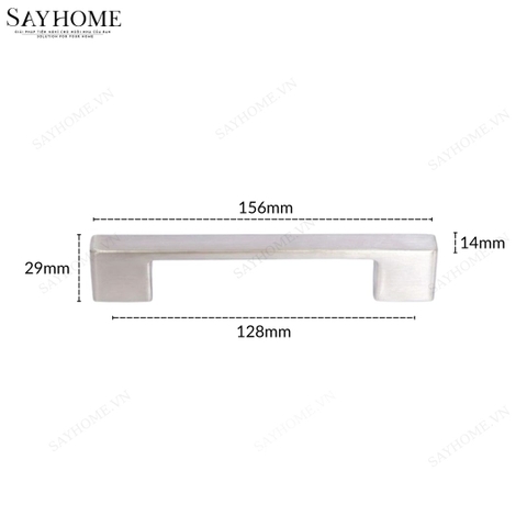 Tay nắm tủ hiện đại màu inox SH9386
