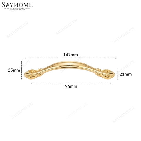 Tay nắm tủ tân cổ điển Vintage màu vàng gold SH9393 tại thành phố Hồ Chí Minh