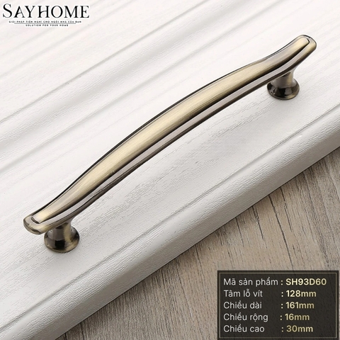 Tay nắm tủ tân cổ điển màu vàng đồng SH93D60 tại thành phố Hồ Chí Minh