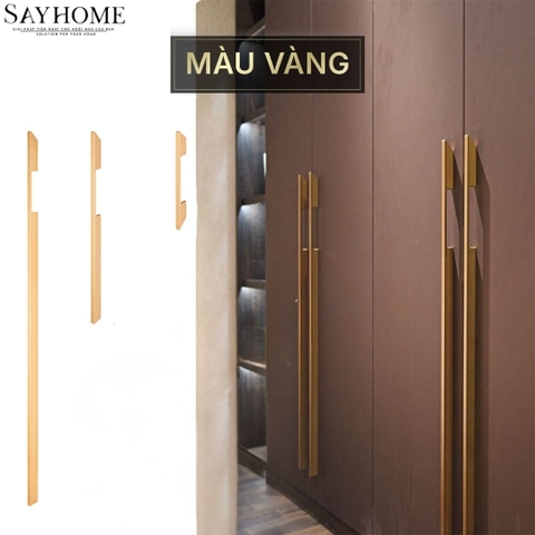 Tay nắm tủ áo thanh dài hiện đại màu đen, vàng SH7635