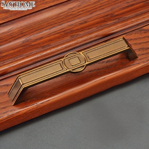 Tay nắm tủ tân cổ điển vintage màu đồng SH8880