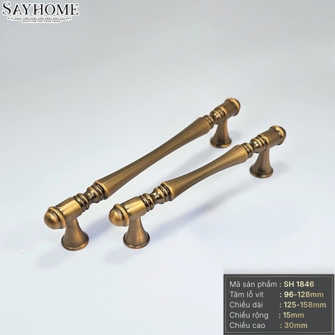 Tay nắm đũa tân cổ điển Vintage màu đồng SH1846