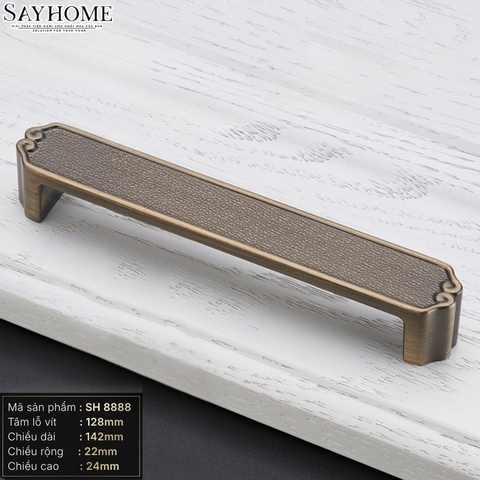 Tay nắm tủ tân cổ điển vintage màu đồng SH8888