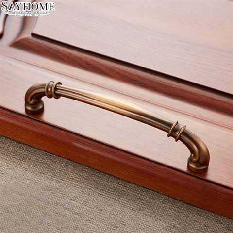 Tay nắm tủ tân cổ điển vintage màu đồng đỏ SH8931