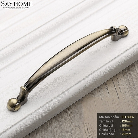 Tay nắm tủ tân cổ điển vintage màu đồng SH8987