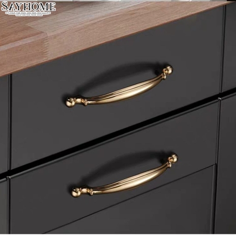 Tay nắm tủ tân cổ điển vintage màu đồng SH8987