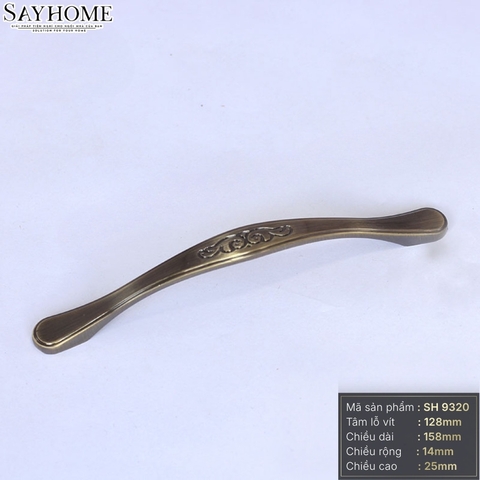 Tay nắm tủ tân cổ điển vintage màu đồng đen SH9320