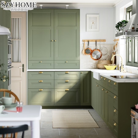 Tay nắm tủ hiện đại bán nguyệt màu vàng gold SH5585