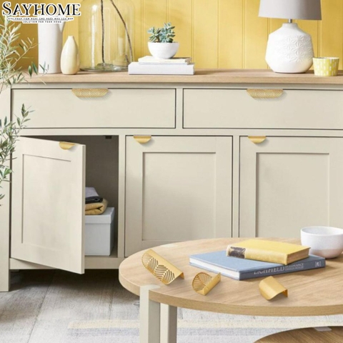 Tay nắm tủ hiện đại màu vàng đồng SH2211