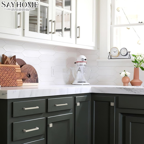 Tay nắm tủ hiện đại màu bạc SH5505