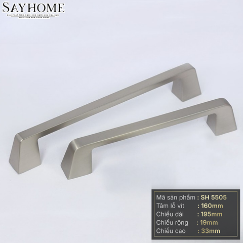 Tay nắm tủ hiện đại màu bạc SH5505