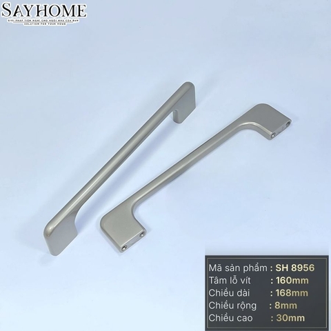 Tay nắm tủ hiện đại màu bạc SH8956