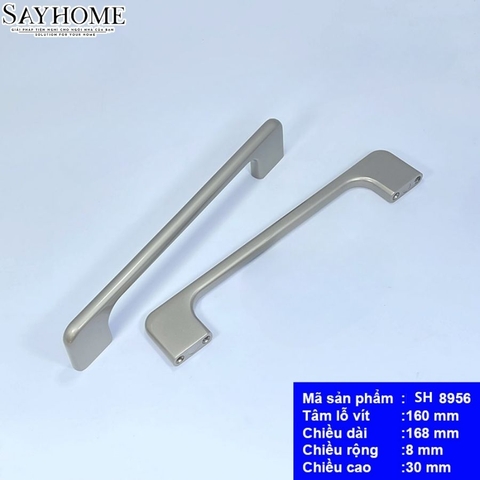 Tay nắm tủ hiện đại màu bạc SH8956