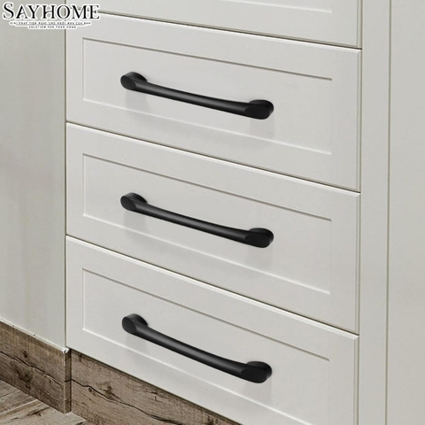 Tay nắm tủ hiện đại màu đen mờ SH1008