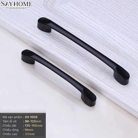 Tay nắm tủ hiện đại màu đen mờ SH1008