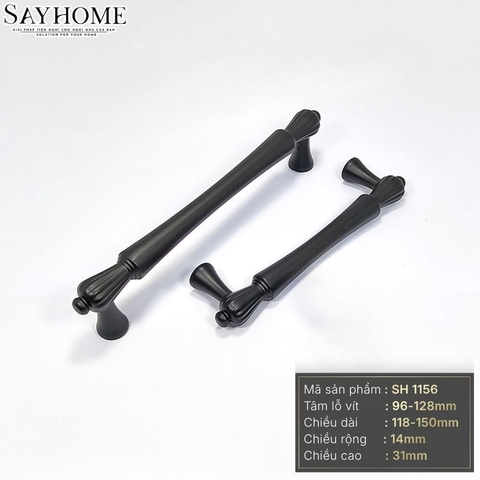 Tay nắm tủ hiện đại màu đen mờ SH1156