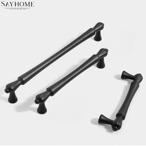 Tay nắm tủ hiện đại màu đen mờ SH1156