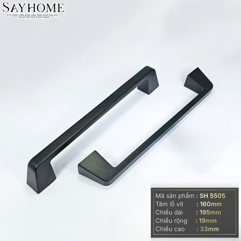Tay nắm tủ hiện đại màu đen mờ SH5505