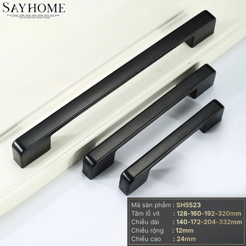 Tay nắm tủ hiện đại màu đen SH5523