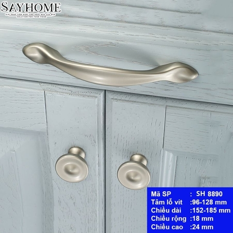 Tay nắm tủ hiện đại màu đen và màu bạc SH8890