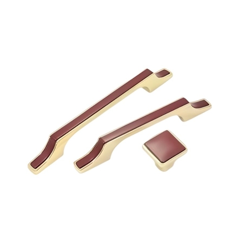 Tay nắm tủ hiện đại màu đỏ vàng gold SH5632