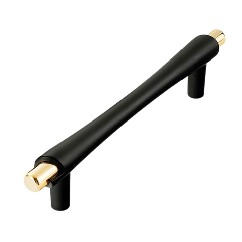 Tay nắm tủ hiện đại màu đen vàng SH8974