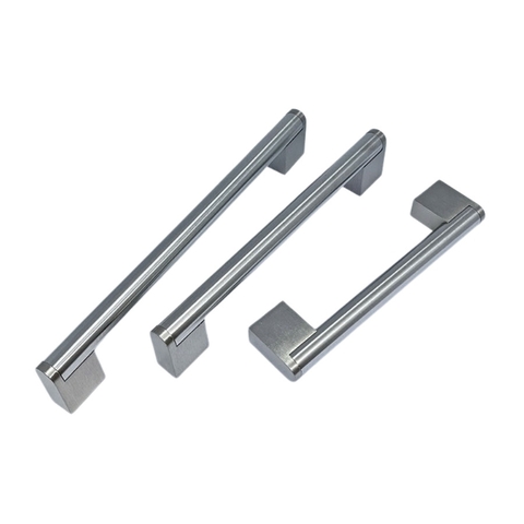 Tay nắm tủ hiện đại màu inox bóng mờ SH023