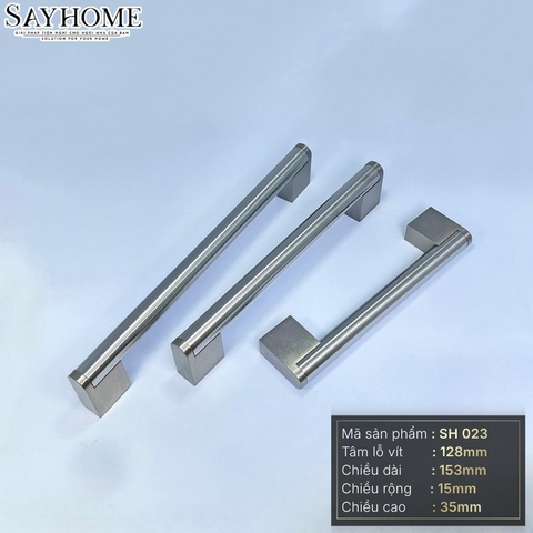 Tay nắm tủ hiện đại màu inox bóng mờ SH023