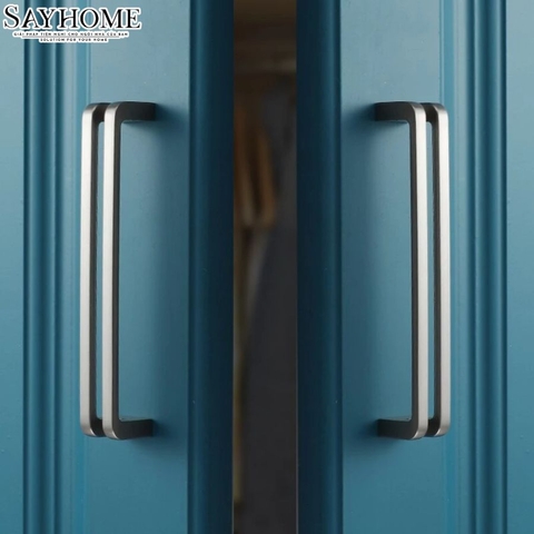 Tay nắm tủ hiện đại màu inox SH5081