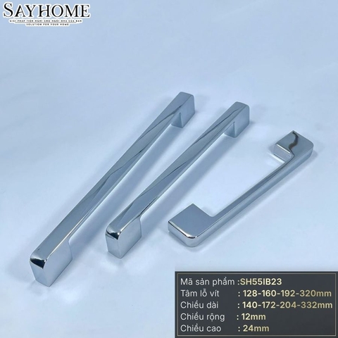 Tay nắm tủ hiện đại màu inox bóng SH55IB23 tại Tân Bình