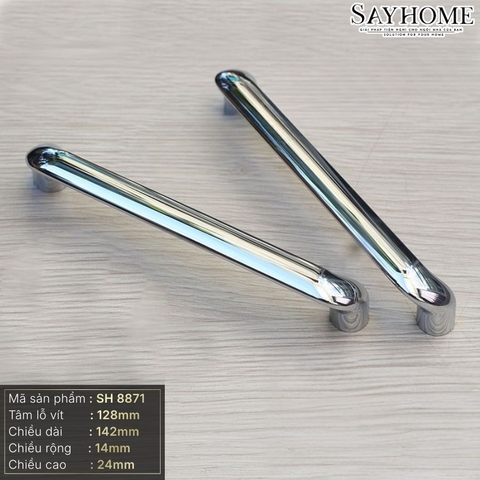 Tay nắm tủ hiện đại màu inox SH8871