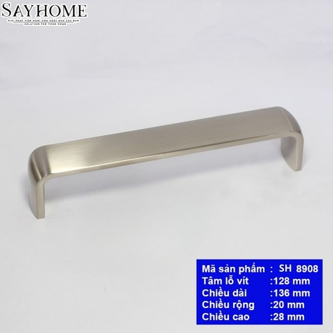 Tay nắm tủ hiện đại màu inox SH8908