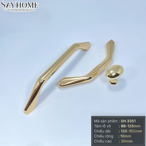 Tay nắm tủ hiện đại màu vàng gold SH3351