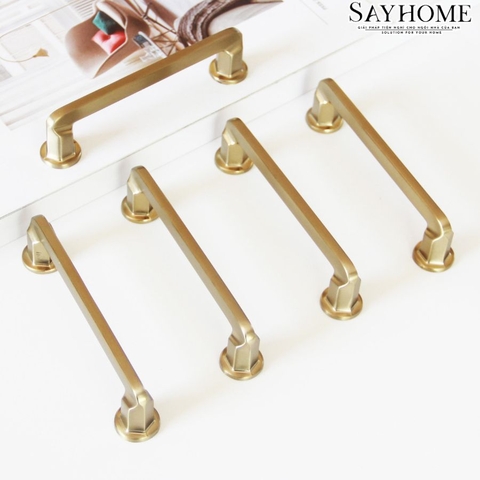 Tay nắm tủ hiện đại màu vàng gold SH5508