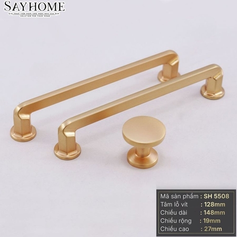 Tay nắm tủ hiện đại màu vàng gold SH5508