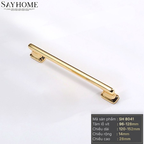 Tay nắm tủ hiện đại màu vàng gold SH8041