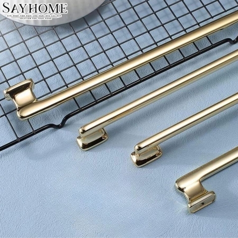 Tay nắm tủ hiện đại màu vàng gold SH8041