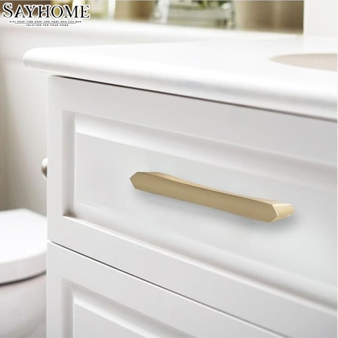 Tay nắm tủ hiện đại màu vàng gold SH8986