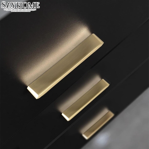 Tay nắm tủ hiện đại màu vàng gold SH8986